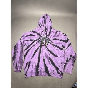 Naruto x Hypland Orochimaru  Anime Purple Tie Dye Embroidered Hoodie Size 2XL